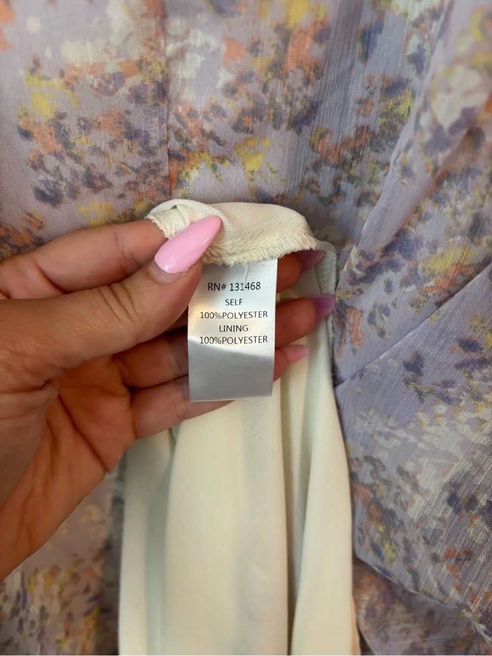 Vici Lavender Floral Tiered Maxi Dress Size Small - Picture 6 of 6